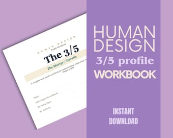 Human Design 3/5 Profile Workbook | Martyr Heretic Guide | Self Study PDF with Journal Prompts