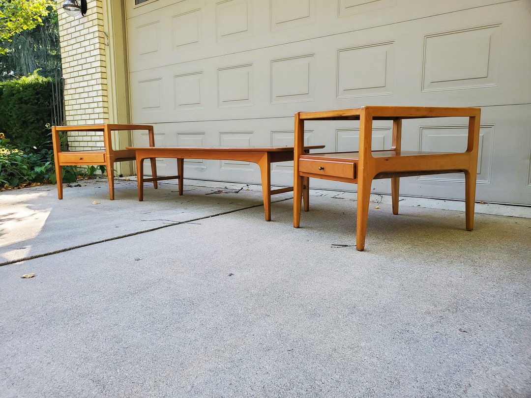 Vintage Mid Century Modern Coffee Table and End Table Set - Etsy