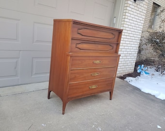 Vintage Kent Coffey Tall Dresser Gentlemen's Chest Marquee Modern