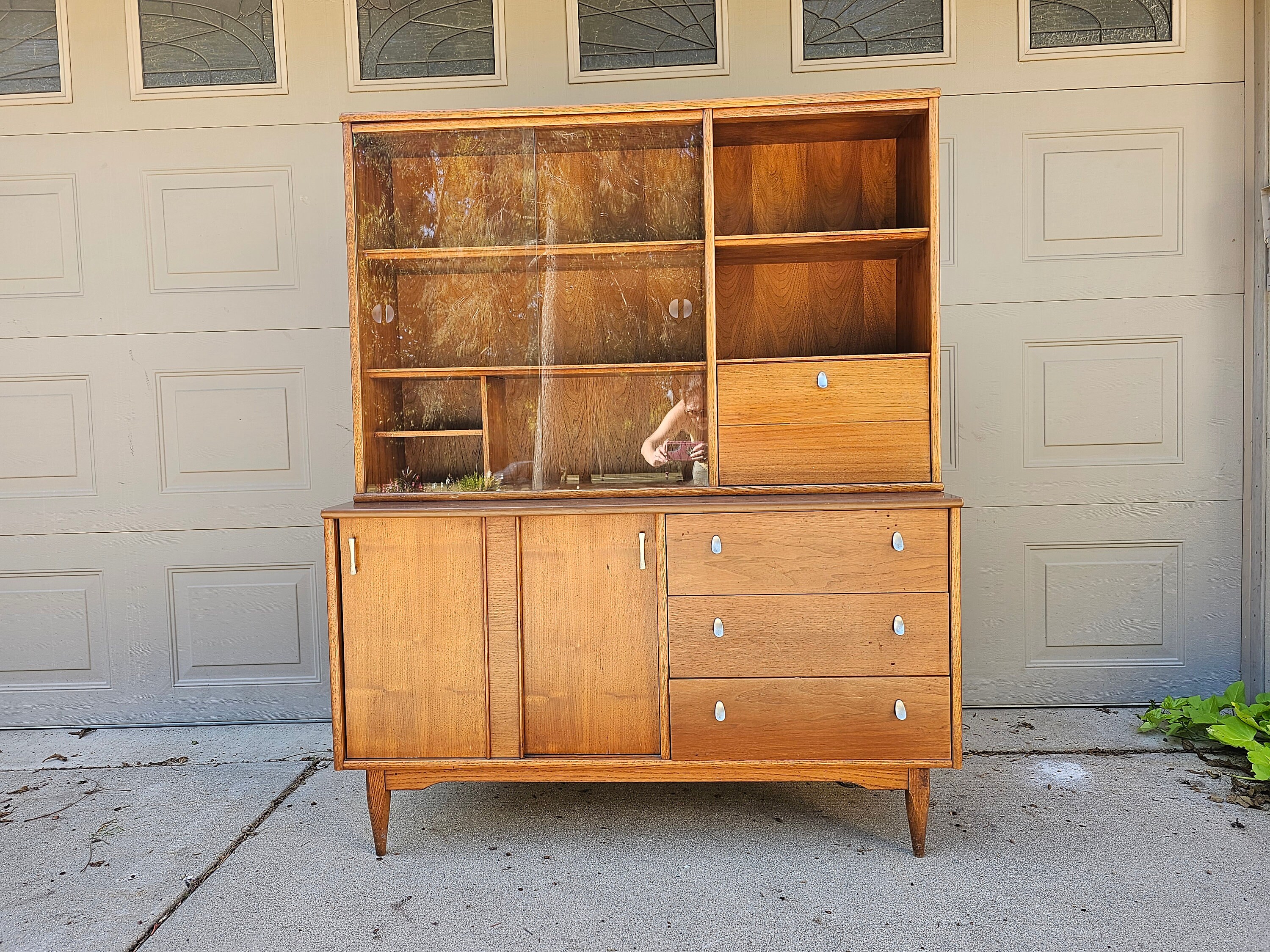 Vintage Keller Bar With Display Case China Hutch Mid Etsy