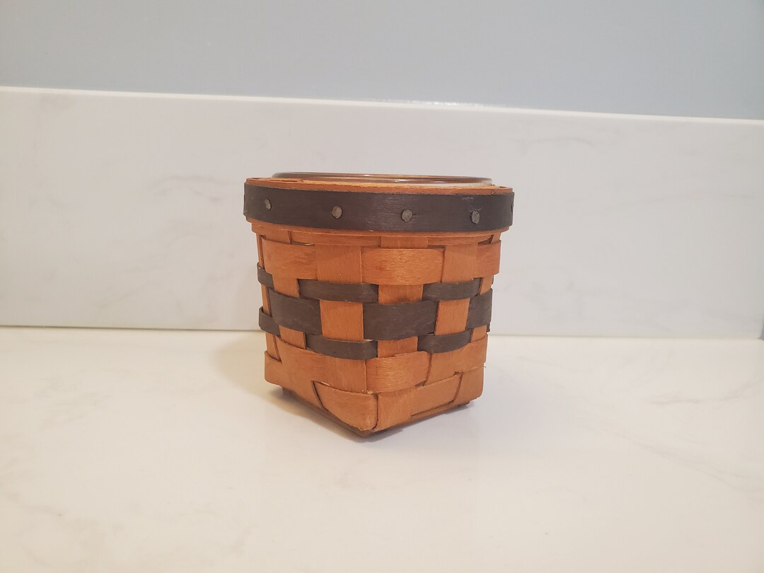 Vintage Carnation Baskets Basket Candle Holder Votive Holder Handmade