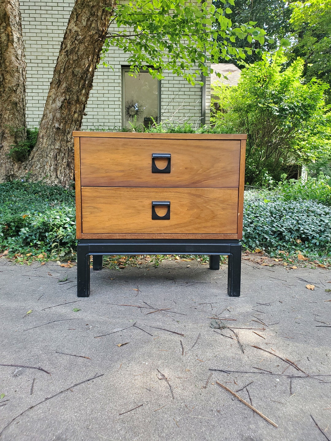 Vintage Dixie Nightstand With Formica Wood Grain Top Etsy