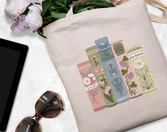 Book Lover Tote | Cute Book Bag | Classic Literature Tote Bag | Pride & Prejudice | Bookish Gift for Her | Gift for Friend