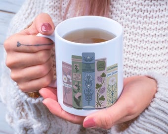Book Lover Mug | Cute Bookish Tea Cup | Classic Literature Coffee Mug | Pride & Prejudice | Book Gift for Her | Gift for Friend