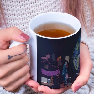 Wednesday Inspired 11oz Mug | Nevermore Window Inspired Cup | Gift for Fan