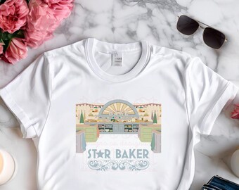 British Baking Show Inspired Unisex Tee | Great Bakeoff Tent Short Sleeved T-Shirt | Paul Hollywood, Prue Leith, Noel Fielding | Star Baker