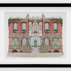 Regency Ton Historical Fiction Watercolor Art Print | Book Inspired Painting | Spill the Tea Wall Art | Grandmillennial Art