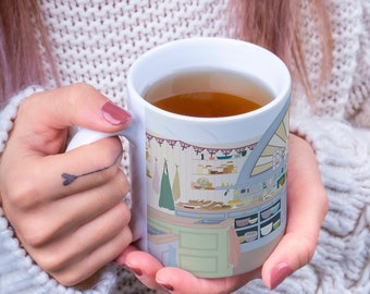 British Baking Show Inspired 11oz Mug | Great Bake Off Tent Coffee Cup | Paul Hollywood, Prue Leith, Noel Fielding | Star Baker