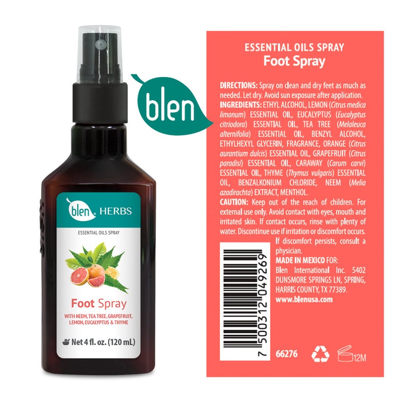 Blen USA Foot Spray, Athlete's Foot, Nail Fungs, Dry Feet - Etsy