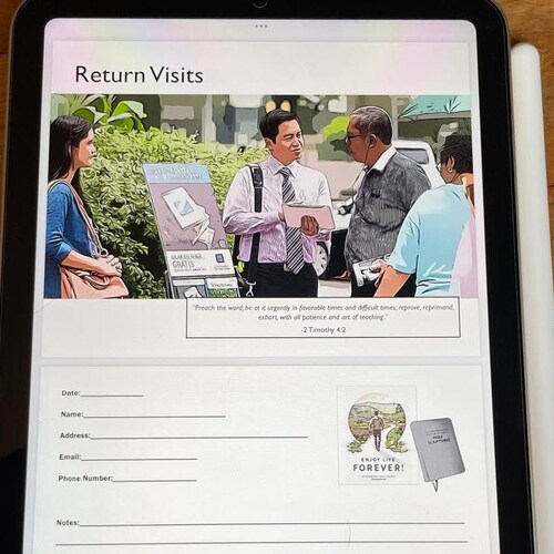 JW Return Visit Bookcart Witnessing 2 Etsy