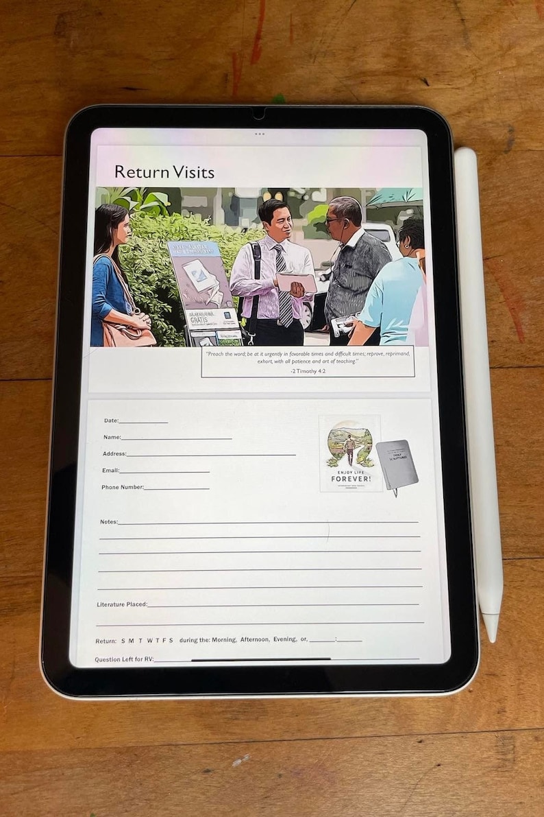 JW Return Visit Bookcart Witnessing 2 Etsy