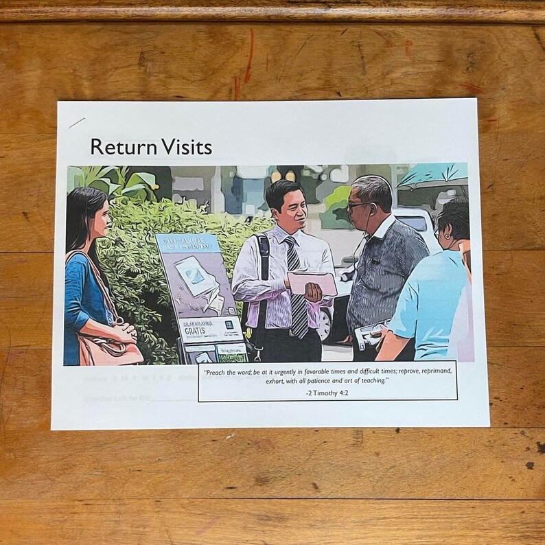 JW Return Visit Bookcart Witnessing 2 Etsy