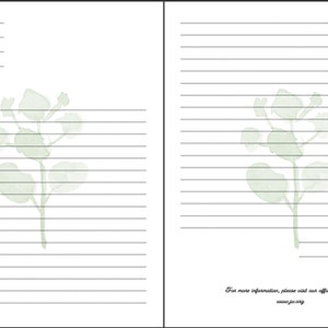 JW Stationery-Green Watercolor