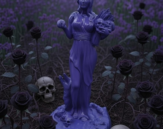 Persephone Resin Statue, Queen of the Underworld, Altar Decor