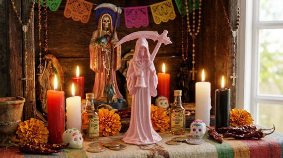 Santa Muerte, Santa Muerte Figure, Pocket Santa Muerte