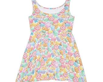 Abito Skater Manica Corta Per Bambina 5-13 Anni Rosa Tie Dye - A2Z 4 Kids