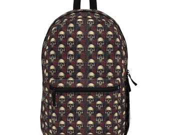 Halloween Student Backpack, Hooded Skull Carry on Bag, Grim  display picture 1