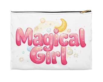 Magical Girl accessory pouch | pink moon kawaii cosmetic bag