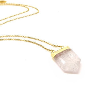 Mid-length necklace Pink Quartz - Boho Jewelry