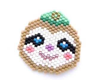 Broche Miyuki Racine tissage de perles