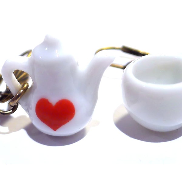 Boucles d'oreilles en porcelaine Tea Time