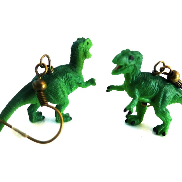 Boucles d'oreilles Dinosaures verts