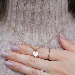 personalisierbare Halskette I goldene Kette mit Anhänger I Initialien Kette I Kette mit Herzanhänger I Valentinstag I Edelstahl Kette