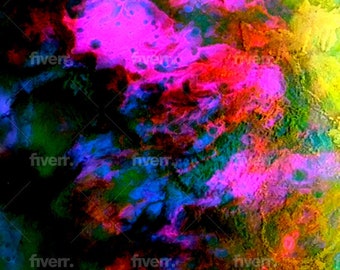 Physischer KUNSTDRUCK "Shadows", Acryl pours und strukturierte Farbstoffe