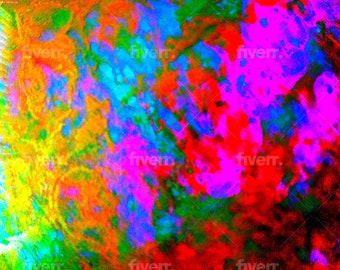 Kunstdruck "Floating Colors", Acryl und Kunstharz original