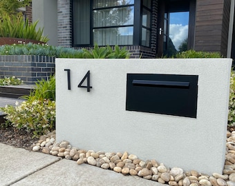 Número de casa flotante Bayside Luxe - Negro 15 cm