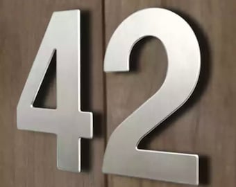 Números de casa flotantes de acero inoxidable de 30 cm