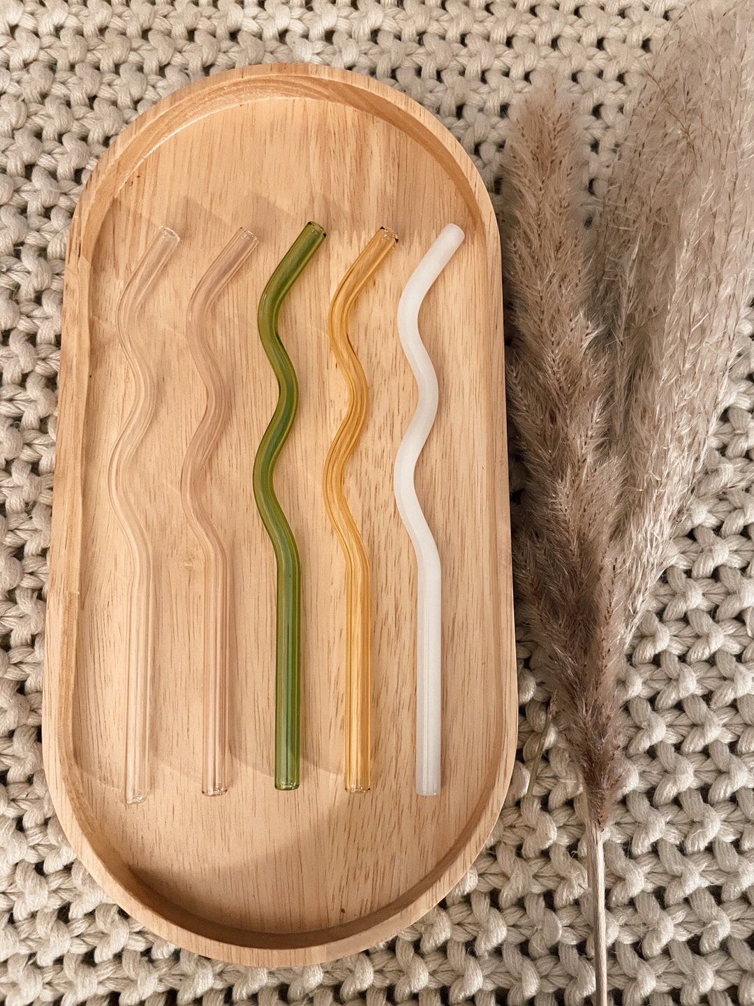 Wavy Straws Wavy Glass Straws Glass Straws Glass Straws Etsy