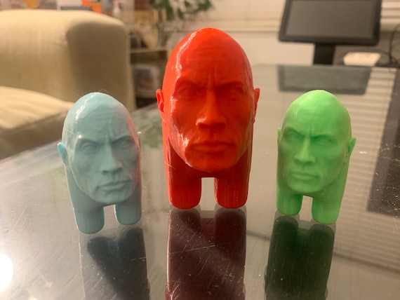 Among Rocks Dwayne Johnson 3D Printed 