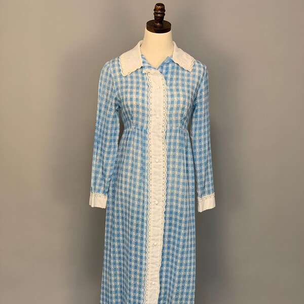 Blue Gingham Shift Dress