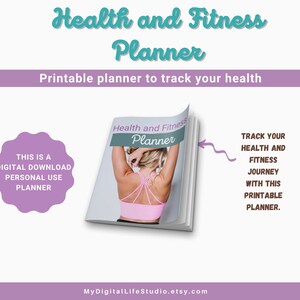 Gezondheids- en fitnessplanner | Wekelijks | Maandelijks | Doelen | Maaltijdplanning | Oefeningstracker | Watertracker | Digitale download voor persoonlijk gebruik