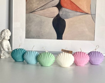 Shell Candles, Sea Shell Soy Wax Candle, Gift Scented Candle, Handmade Soy Candle