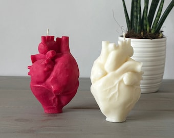 Anatomical Heart Shaped Candle, Heart Candle, Human Heart Organ, Love Candle, Witchcraft candle, Handmade Soy Wax Candle