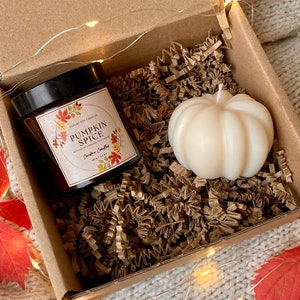 Ensemble de bougies de citrouille, cadeau de bougie d’automne, bougie d’épices de citrouille, bougie d’Halloween, bougie en forme de citrouille