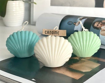 Sea Shell Candle, Shell Soy Wax Candles, Gift Candle, Handmade Scented Soy Candle
