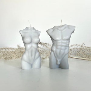 Couple Venus Candles , Venus Candle, Female Bust Candle, Male Body Candle, Man Torso Candle,Naked Woman Figure Candle,Candle Gift