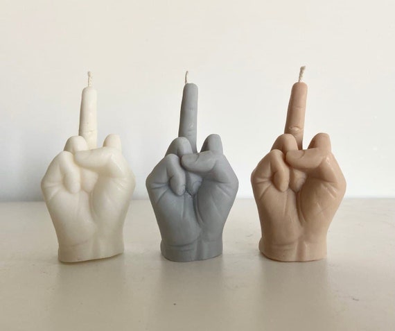 Fuck You Candle, Middle Finger Candle, Hand Gesture Candle