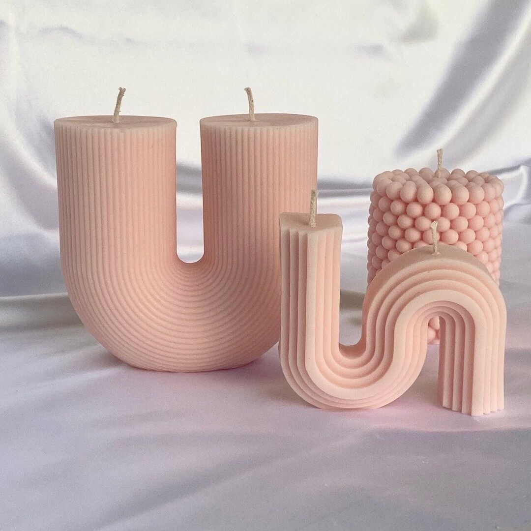 Modern Candle, U Shaped Candle, S Shaped Candle, Pearl Candle, Ribbed