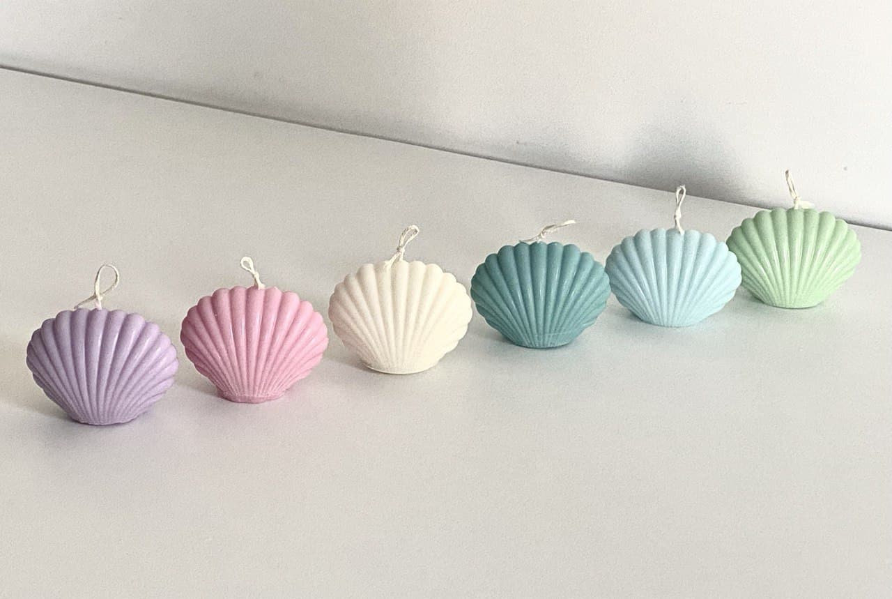 Sea Shell Candle, Shell Soy Wax Candles, Gift Candle, Handmade Scented ...