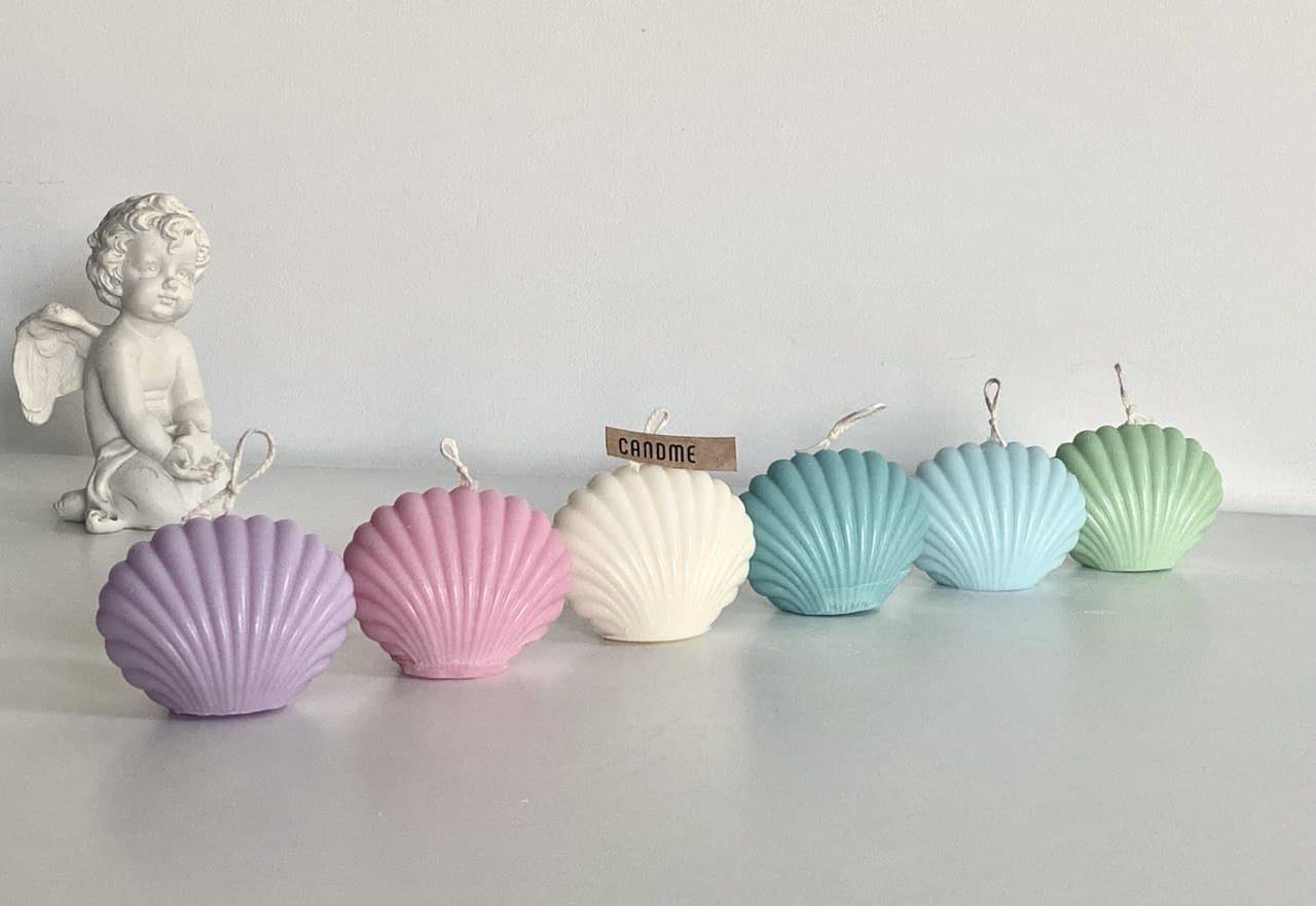 Sea Shell Candle, Shell Soy Wax Candles, Gift Candle, Handmade Scented ...