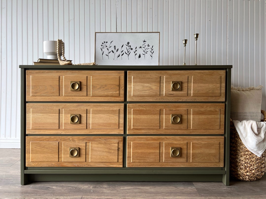 SOLD Modern 6 Drawer Dresser Tv Stand Buffet Changing Table Etsy