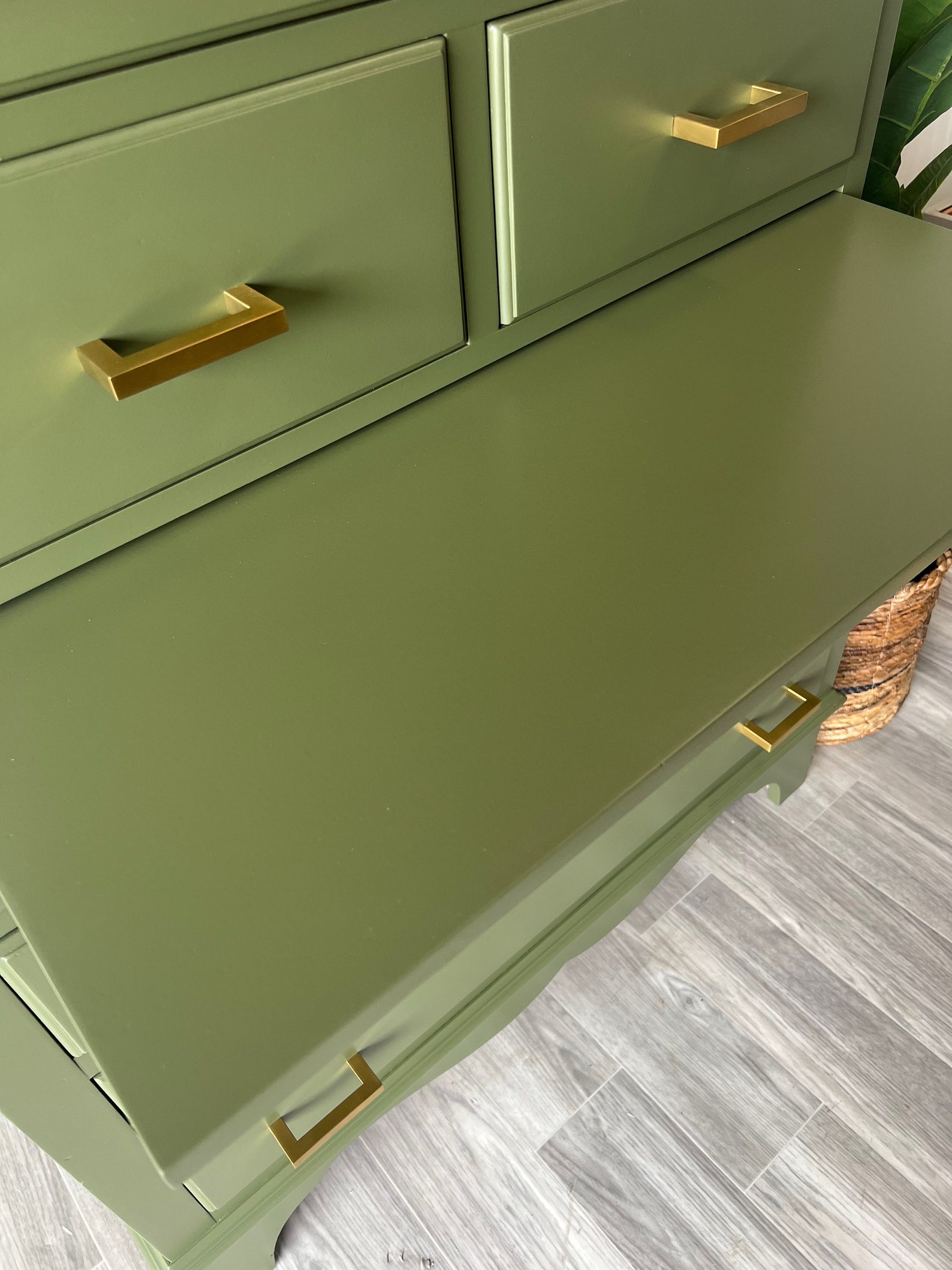 SOLD Olive Green Tallboy Dresser Modern Solid Wood Bedroom - Etsy