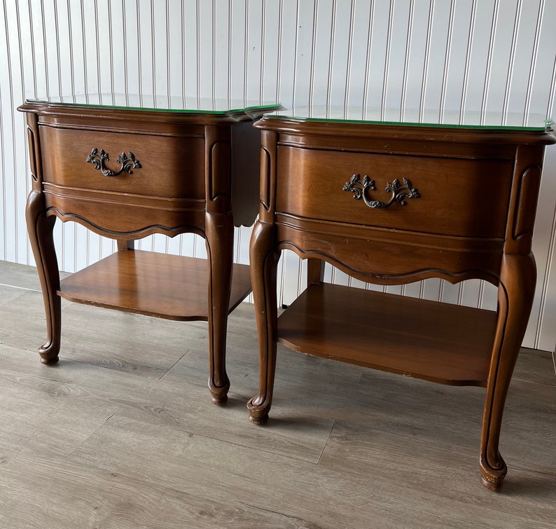 SOLD French Provincial Solid Wood End Tables/ Side Tables/ Etsy