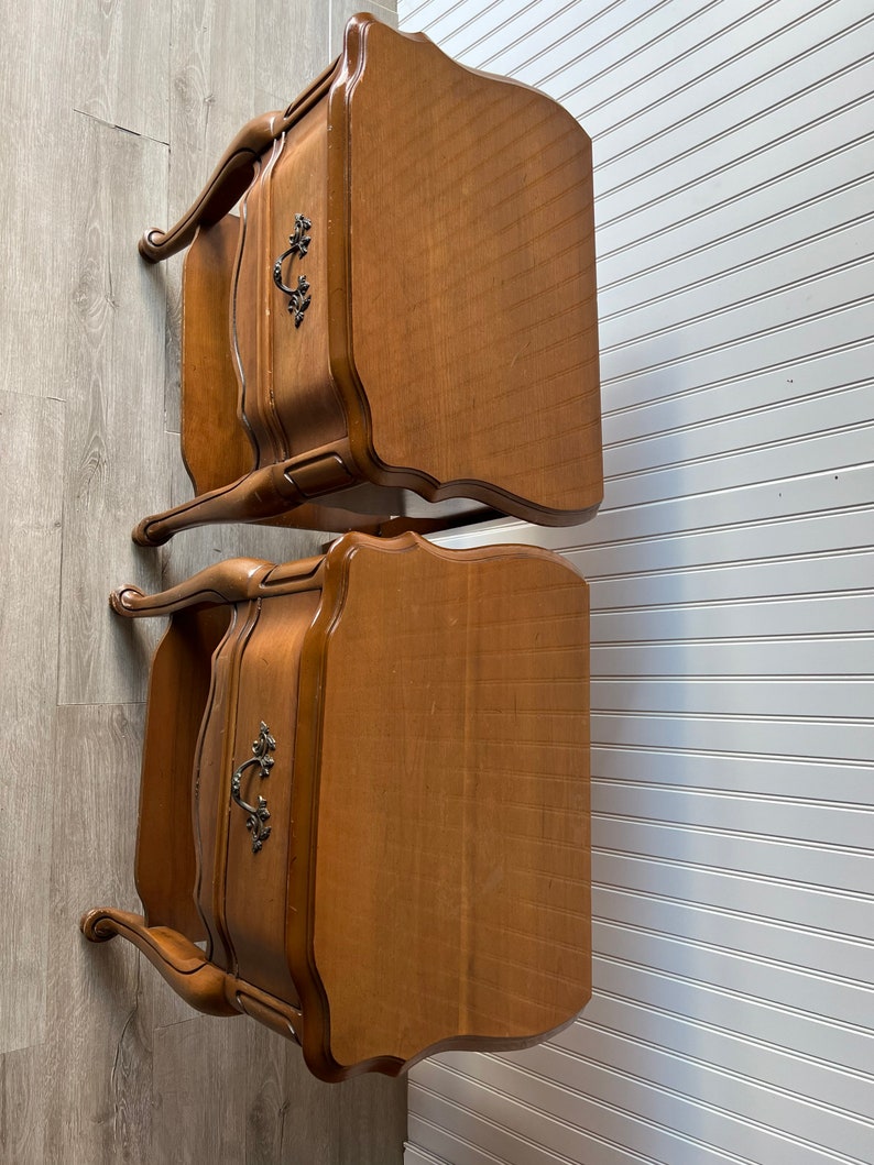 SOLD French Provincial Solid Wood End Tables/ Side Tables/ Etsy