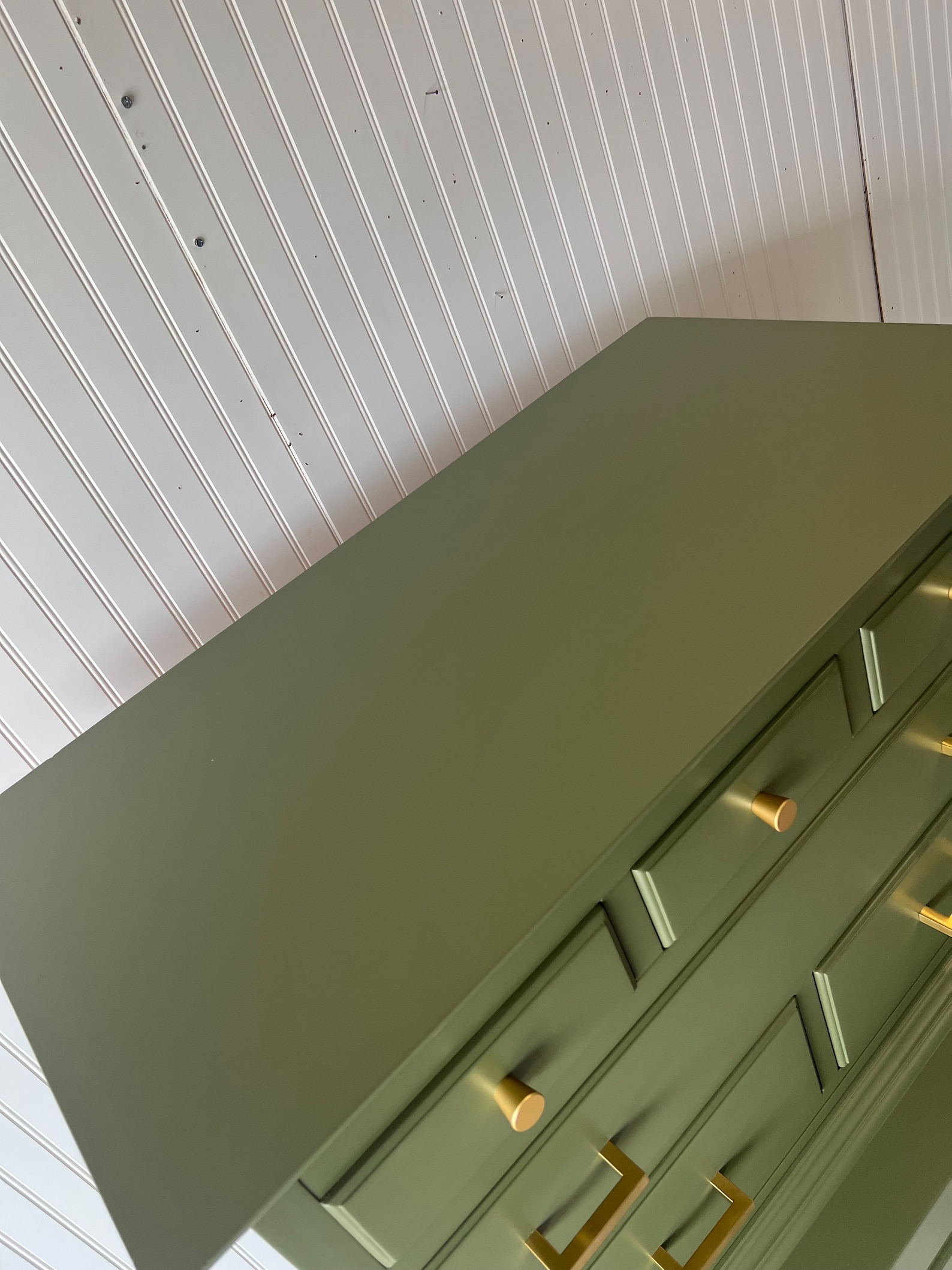 SOLD Olive Green Tallboy Dresser Modern Solid Wood Bedroom - Etsy