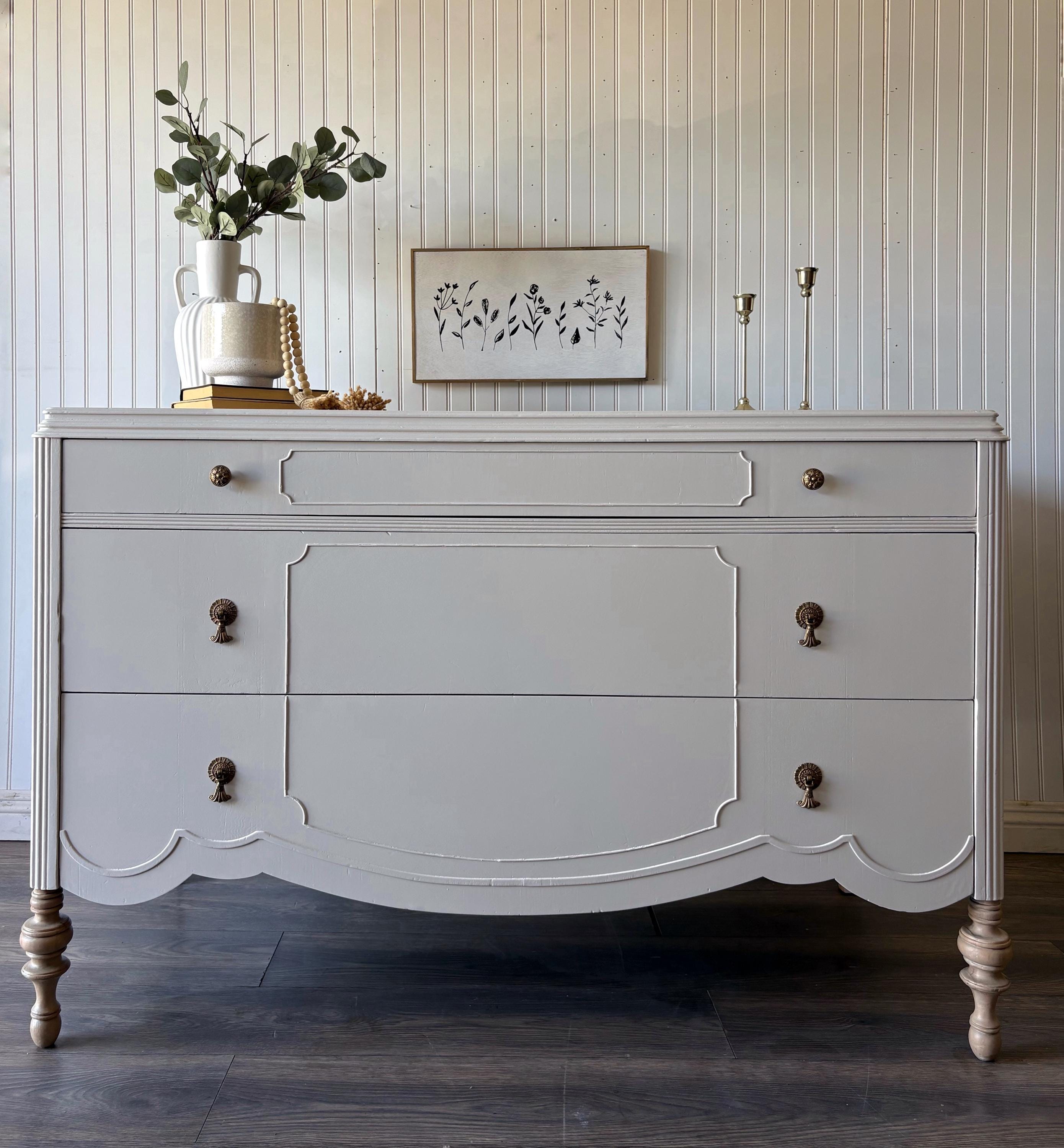 SOLD  Vintage Neutral Cream Chest of Drawers Dresser Nursery Room Changing  Table Modern Bedroom Entryway Piece - Etsy